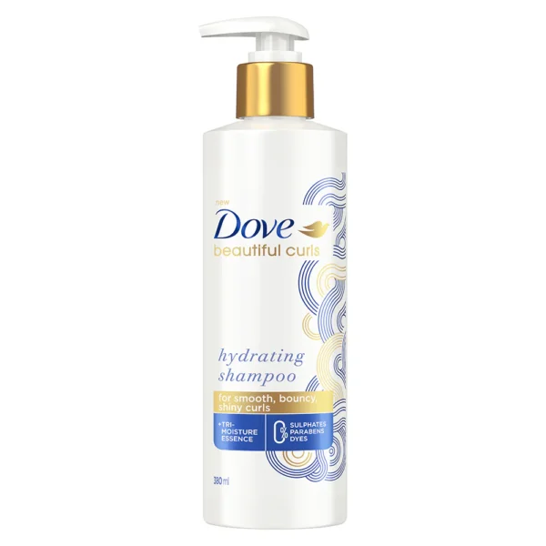 Dove Beautiful Curls Sulphate Free shampoo- 380ml, For Curly hair