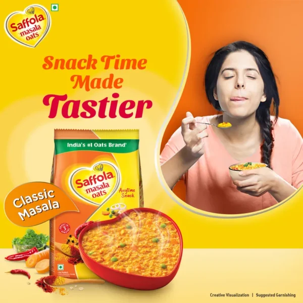Saffola Masala Oats Classic Masala-1kg - Image 2
