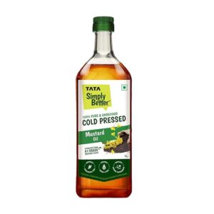 Tata 100 Pure Cold Pressed Mustard Oil/Sarso Oil- 1Ltr
