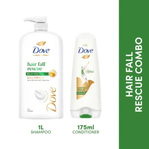 Dove Hair Fall Rescue Shampoo 1L + Conditioner 175ml (Combo Pack)