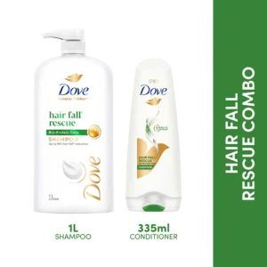 Dove Hair Fall Rescue Shampoo 1L + Conditioner 335ml (Combo Pack)