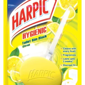 Harpic Hygienic Toilet Cleaner Rim Block - Citrus, 26g
