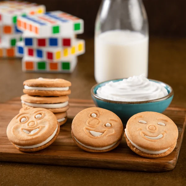 Britannia Milk Bikis Milky Sandwich Biscuit- 100gm - Image 2