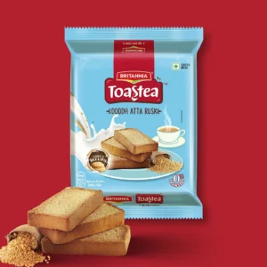 Britannia Toastea Milk Rusk - Crunchy, Zero Trans fat, Ready To eat, 182gm