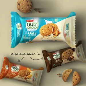 Britannia NutriChoice Oats Milk Almond Biscuits- 75gm