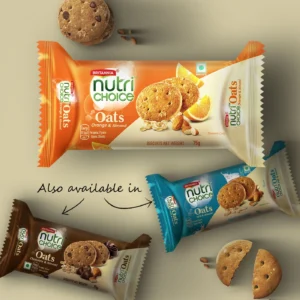 Britannia Nutri Choice Oats Orange & Almonds Biscuits- 75gm