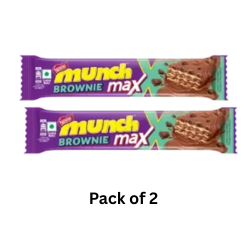 Nestle Munch Brownie Max Choco coated Wafer Bar-37.5g×2