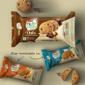 Britannia NutriChoice Oats Choco Almond biscuits- 75gm