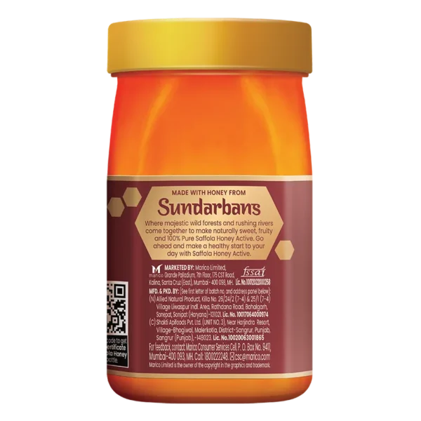 Saffola Honey Active Made With Sundarban Forest Honey 100% Pure, Natural Immunity Booster-250g - Image 3