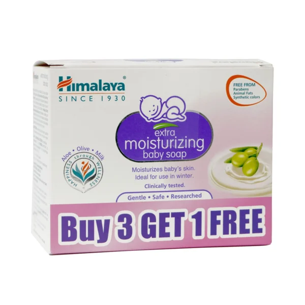 Himalaya Extra Moisturizing Baby Soap-  Buy 3 Get 1 Free