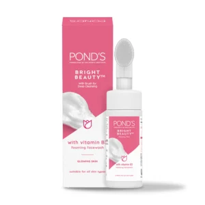 POND'S Bright Beauty Foaming Brush Facewash for Glowing Skin, Deep Clean Pores- 150ml