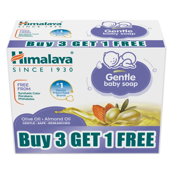 Himalaya Gentle Baby Soap- Buy 3 and Get 1 Free- (75g)