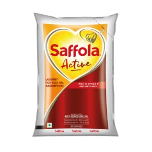 Saffola Active | Rich in Omega 3 & Oryzanol | Edible Oil - 850mL Pouch